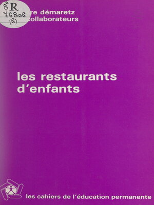 cover image of Les restaurants d'enfants